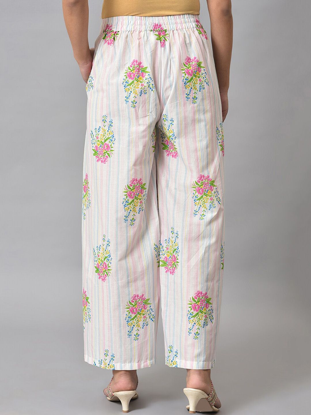 W Women Floral Printed Cotton Trousers