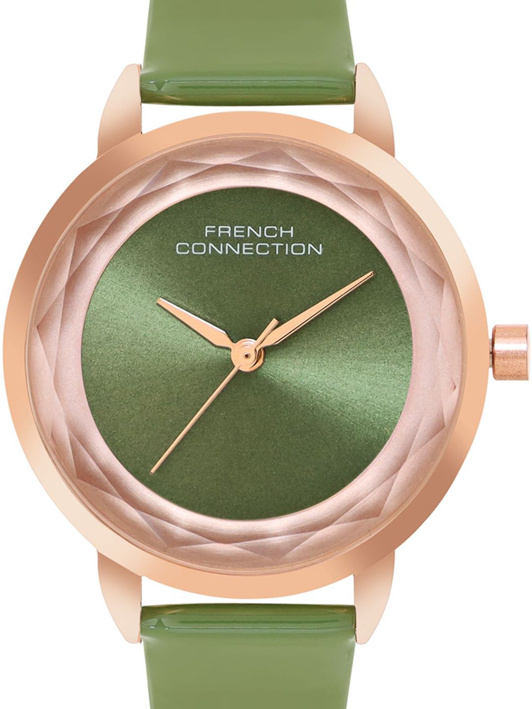 Perancis Sambungan Wanita Alloy Dial & Kulit Tali Analog Watch FCN077NL