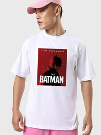 Bewakoof Pure Cotton Batman Poster Graphic Printed Oversized T-shirt