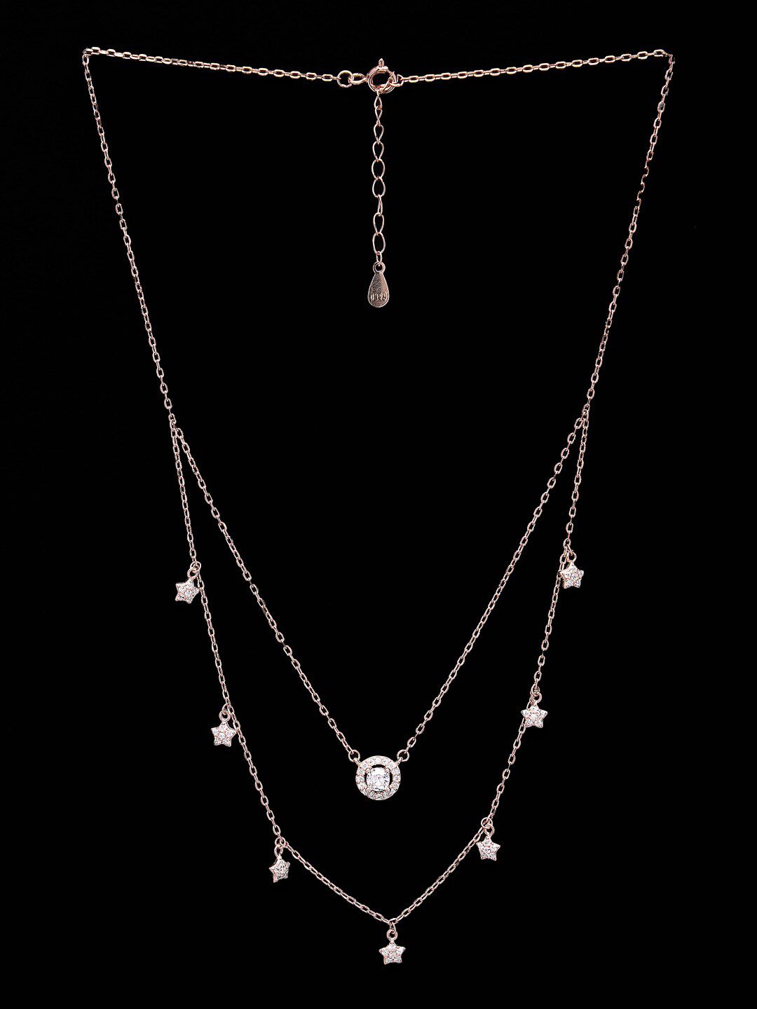 PRIONI Kalung Berlapis Berlapis Emas 925 Sterling Perak Cubic Zirconia Bersalut Emas