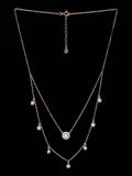 PRIONI Kalung Berlapis Berlapis Emas 925 Sterling Perak Cubic Zirconia Bersalut Emas
