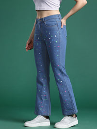 DressBerry Women Slim Flared Stretchable Jeans