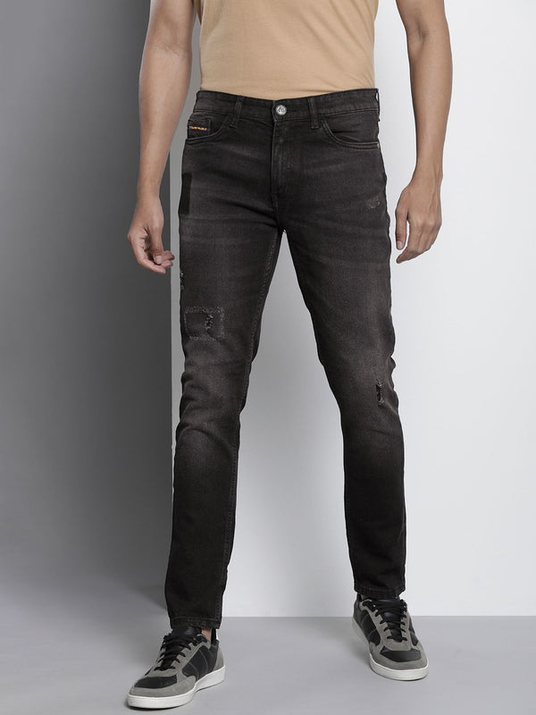 The Indian Garage Co Men Slim Fit Light Fade Stretchable Jeans