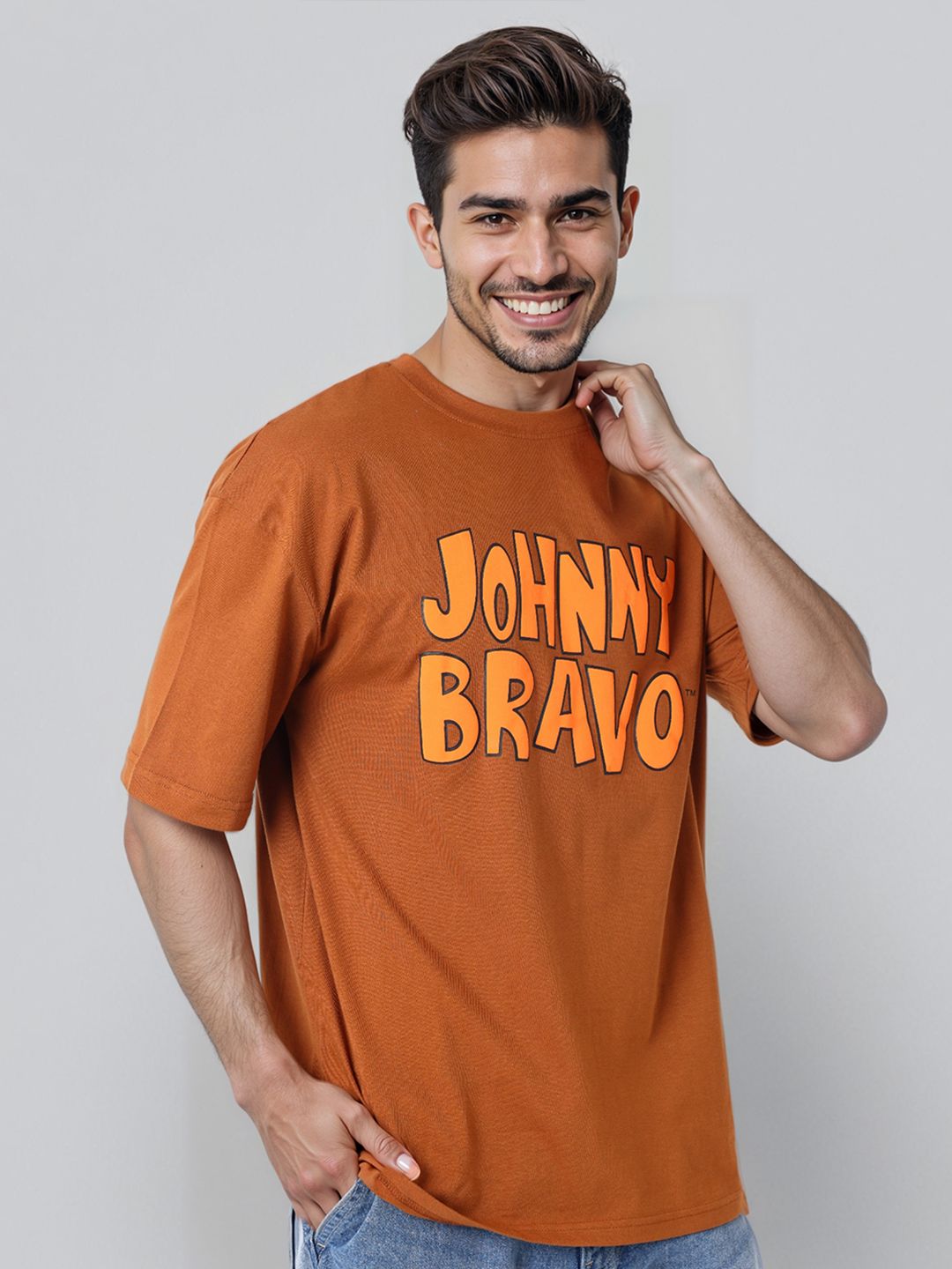 The Indian Garage Co Men Printed Applique Boxy T-shirt