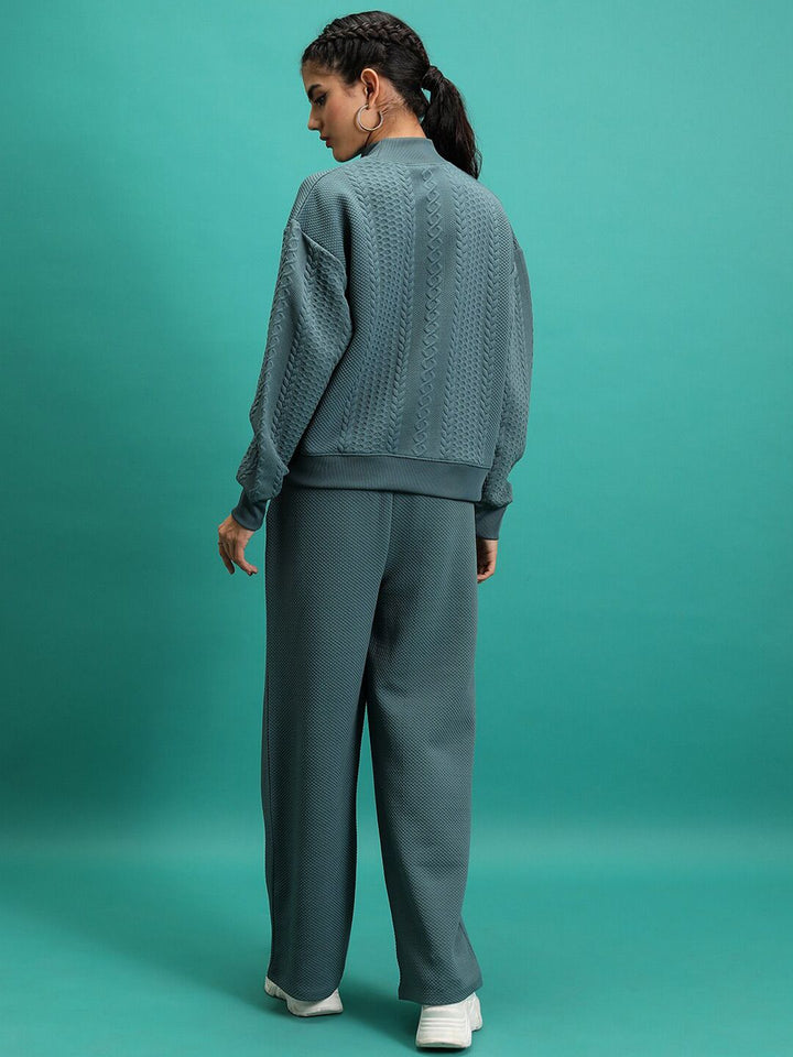 Tokyo Talkies Women  Sweatshirt With Track Pants Co-Ords