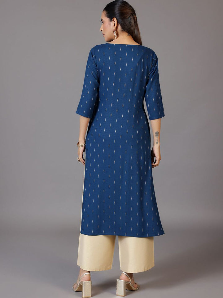 Libas Women Yoke Design Thread Work Dobby Kurta
