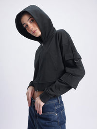 DressBerry Hooded Crop Sweatshirt