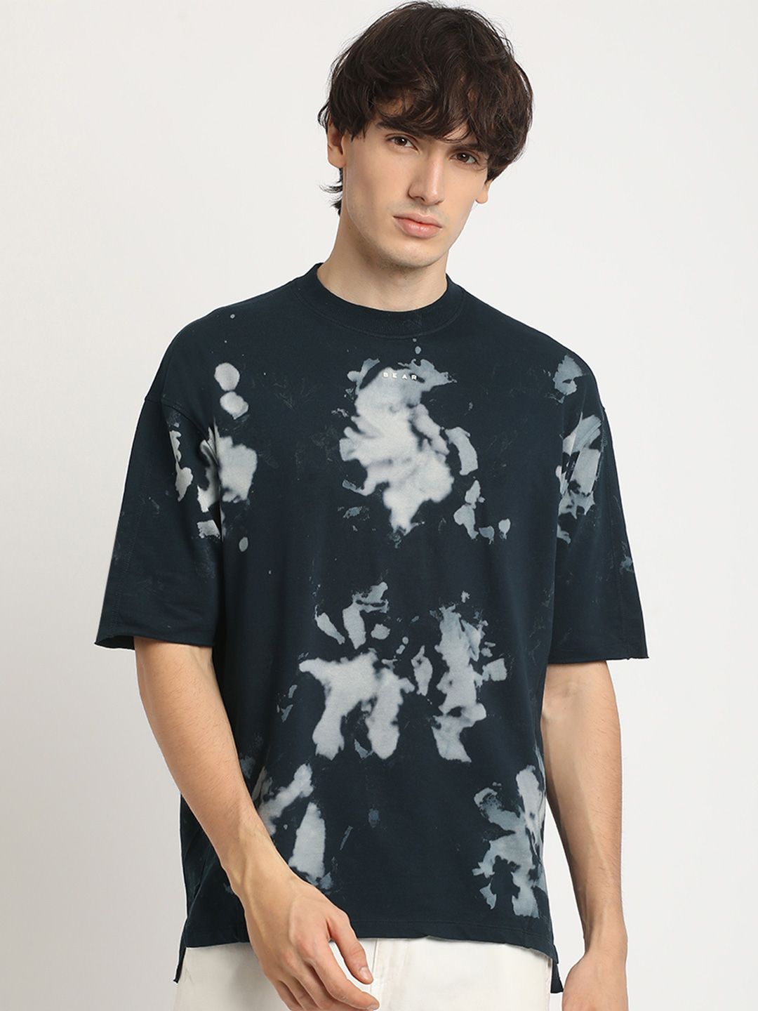 THE BEAR HOUSE Men's Abstract Tie-Dye Crew Neck T-shirt