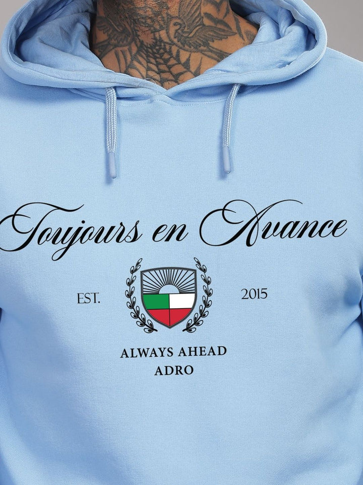 Adro Toujours en Avance 320 GSM Fleece Printed Graphic Hoodie