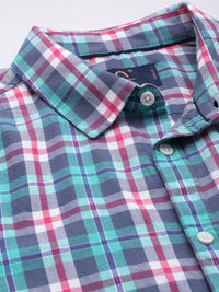 Being Human Pure Cotton Slim Fit Checked Casual Shirt