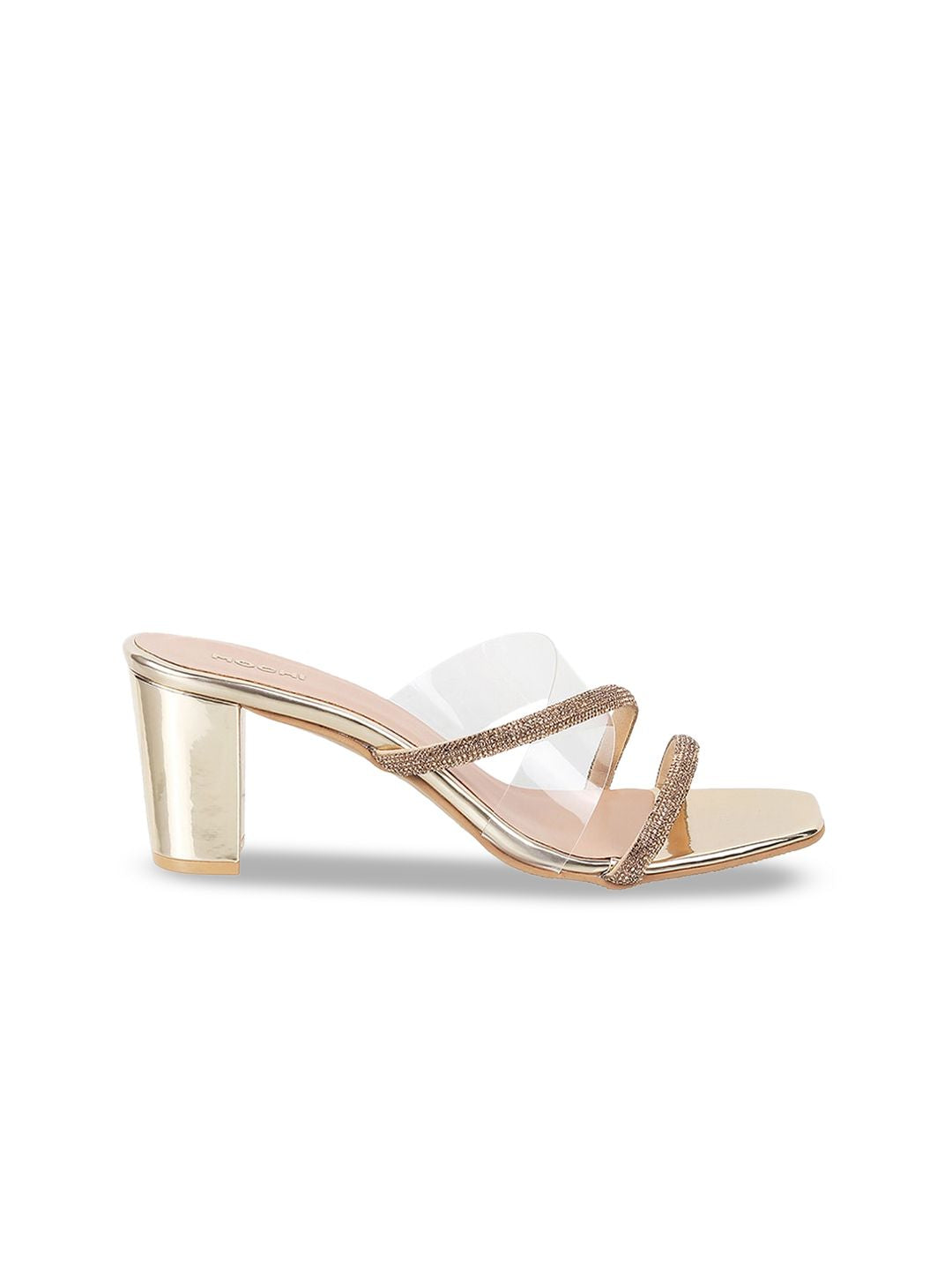 Mochi Embellished Open Toe Block Heels