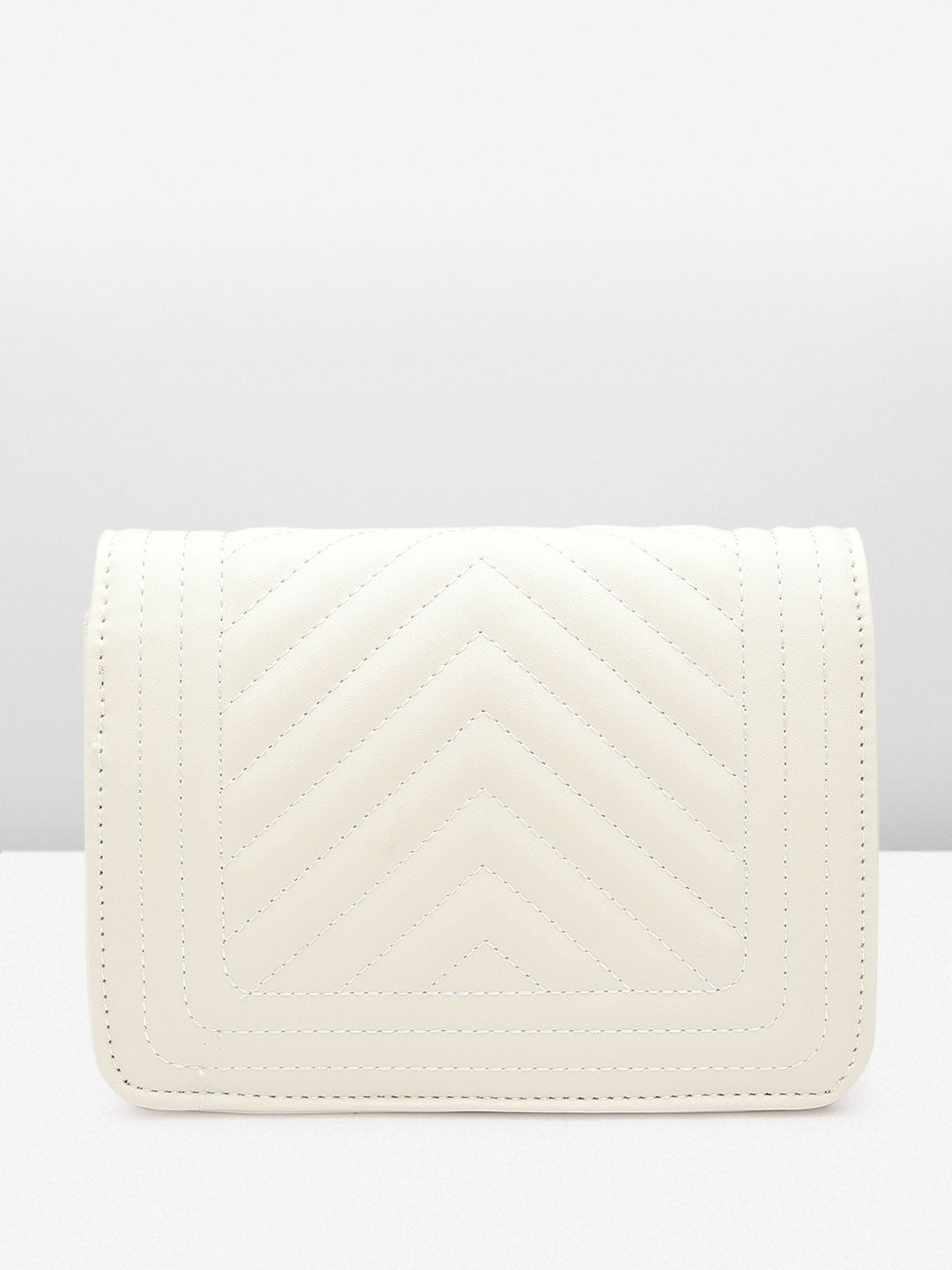 Lino Perros Structured Sling Bag with Quilted Detail