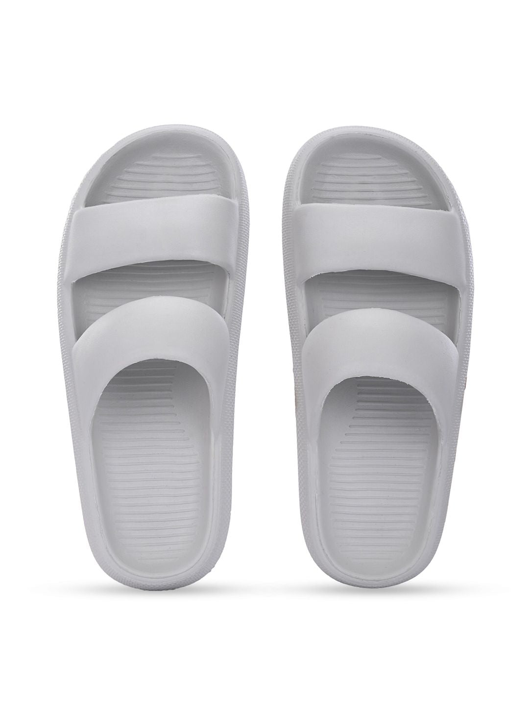HRX by Hrithik Roshan Men Grey Rubber Sliders