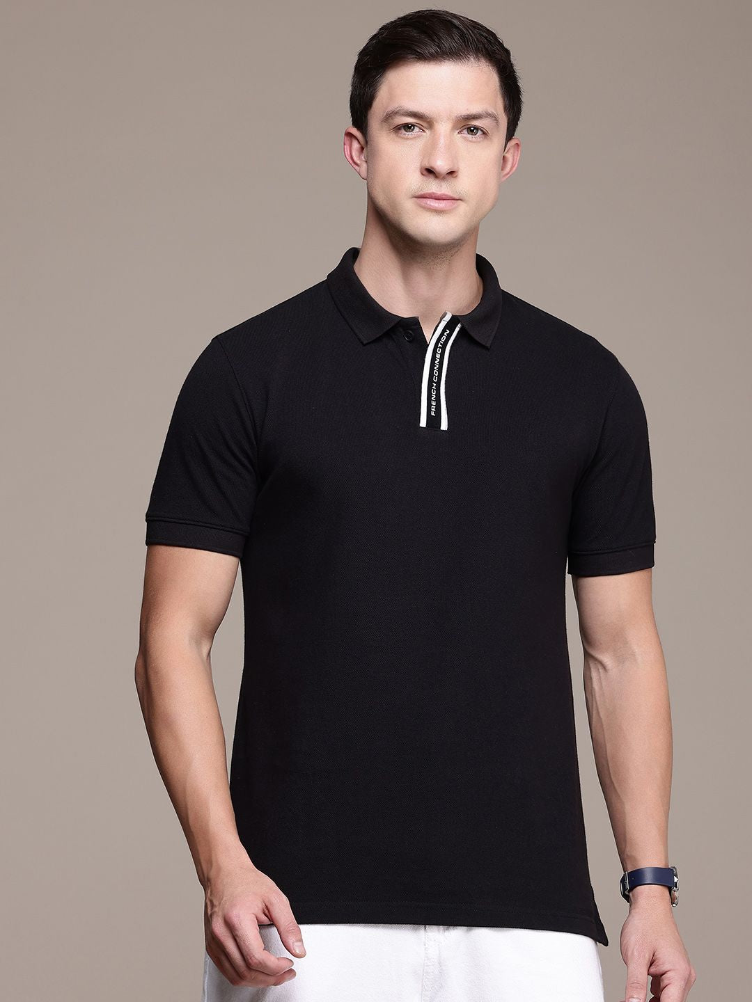 T-Shirt Kapas Polo Sambungan Perancis
