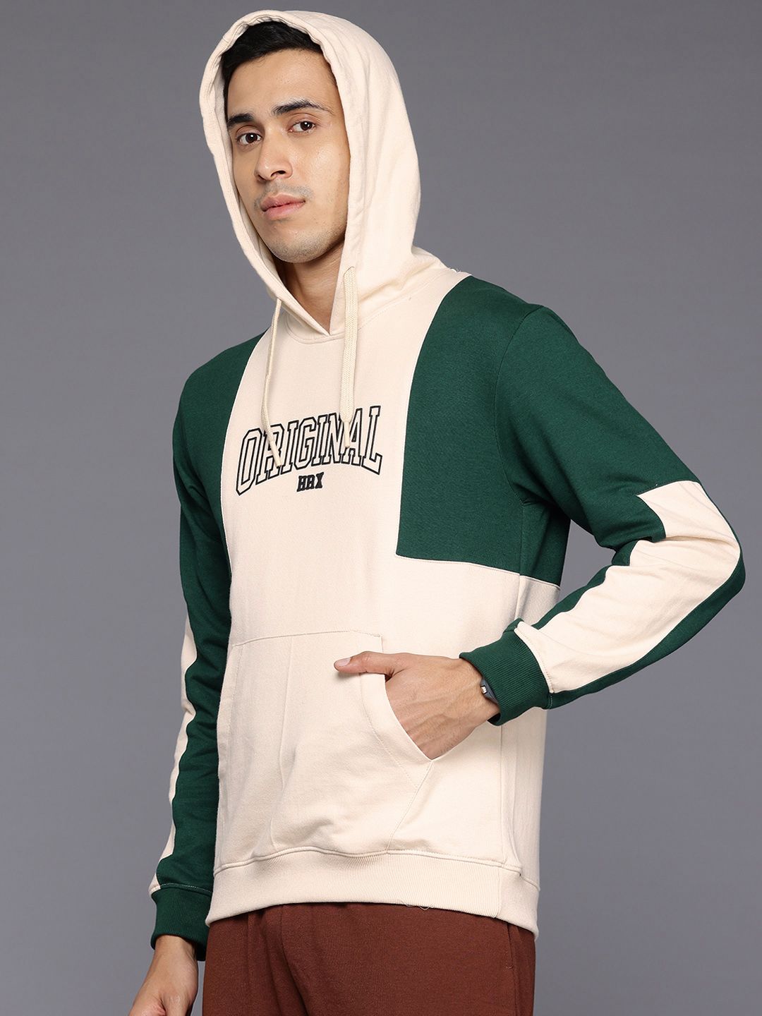 HRX by Hrithik Roshan Typography Print Hooded Sweatshirt
