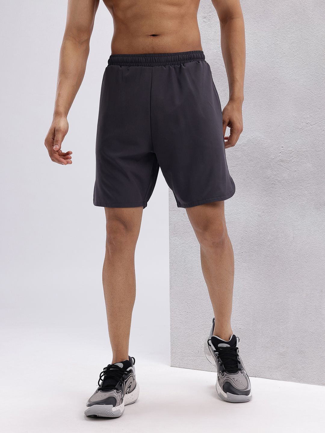 HRX by Hrithik Roshan Men Brand Logo Print Detail Mid-Rise Training Shorts