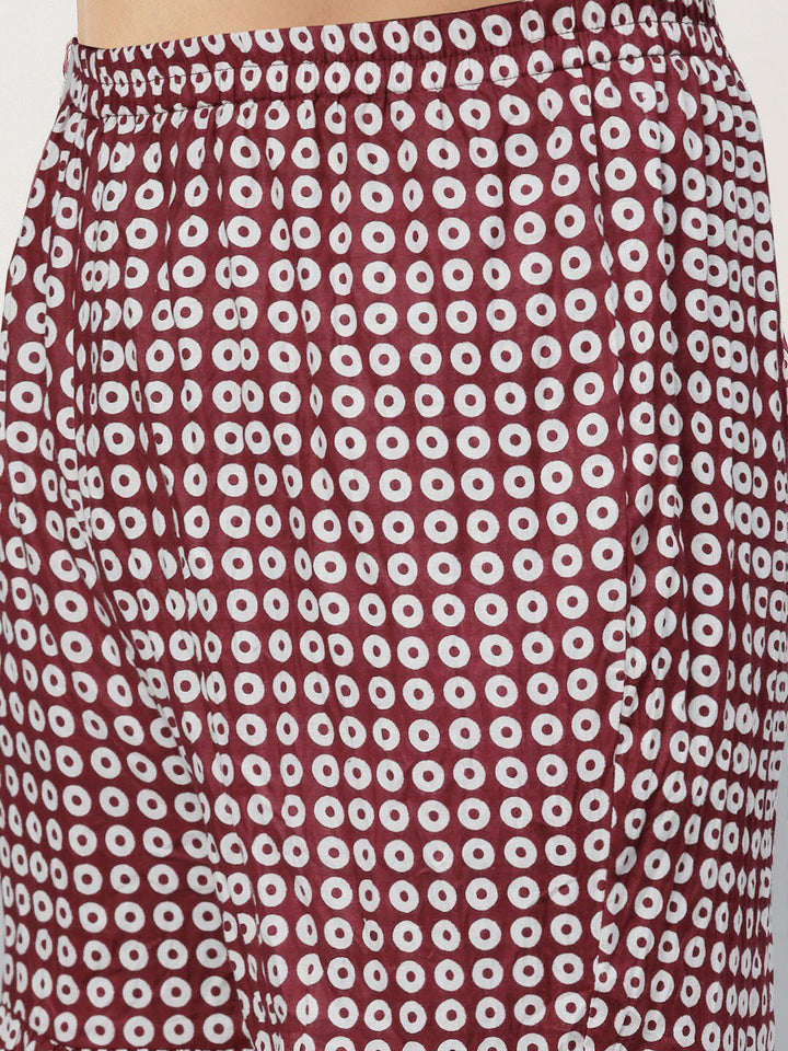 KALINI Geometric Printed Pure Cotton Kurta With Sharara