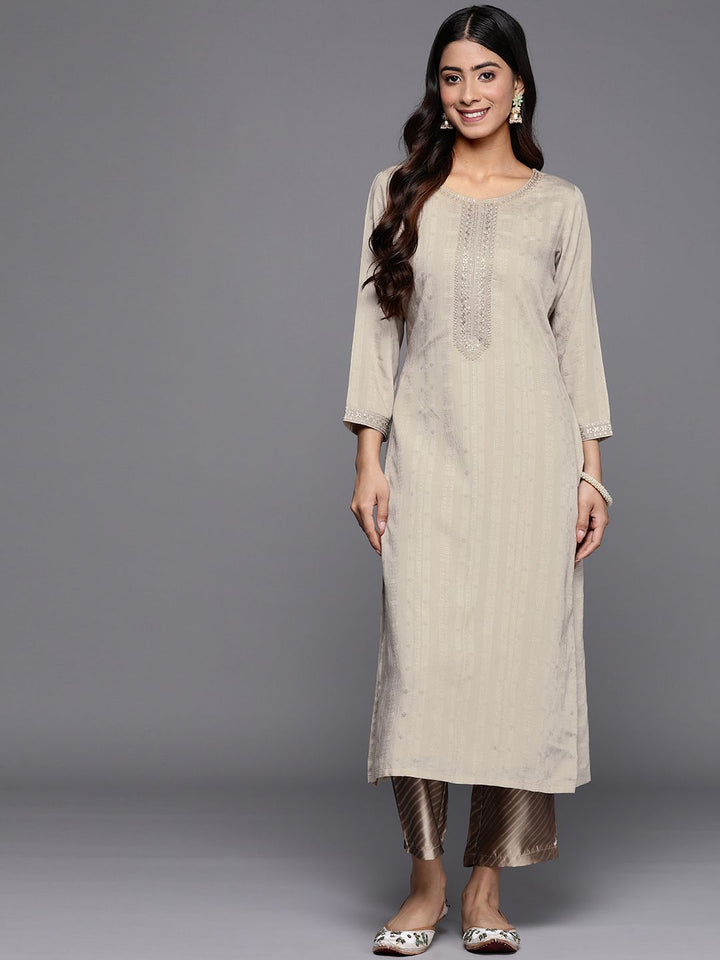 Libas Woven Design Pastels Dobby Kurta
