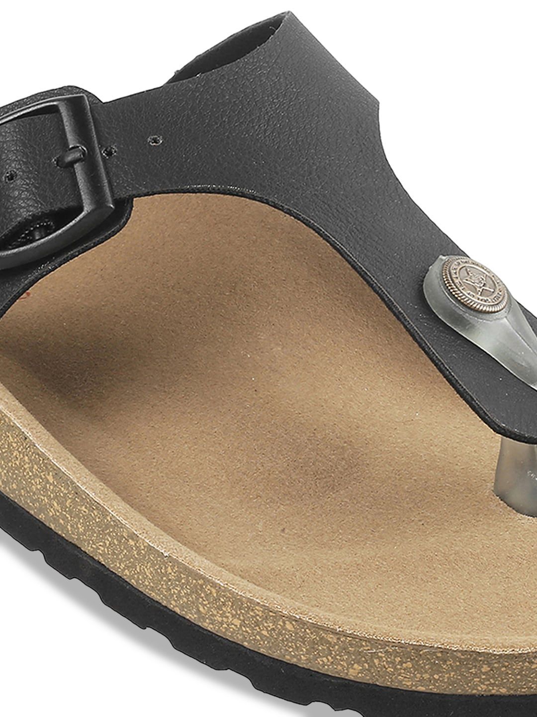 Metro Women Open Toe T-Strap Flats