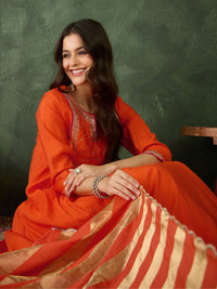 KALINI Women Embroidered A-Line Kurta Set