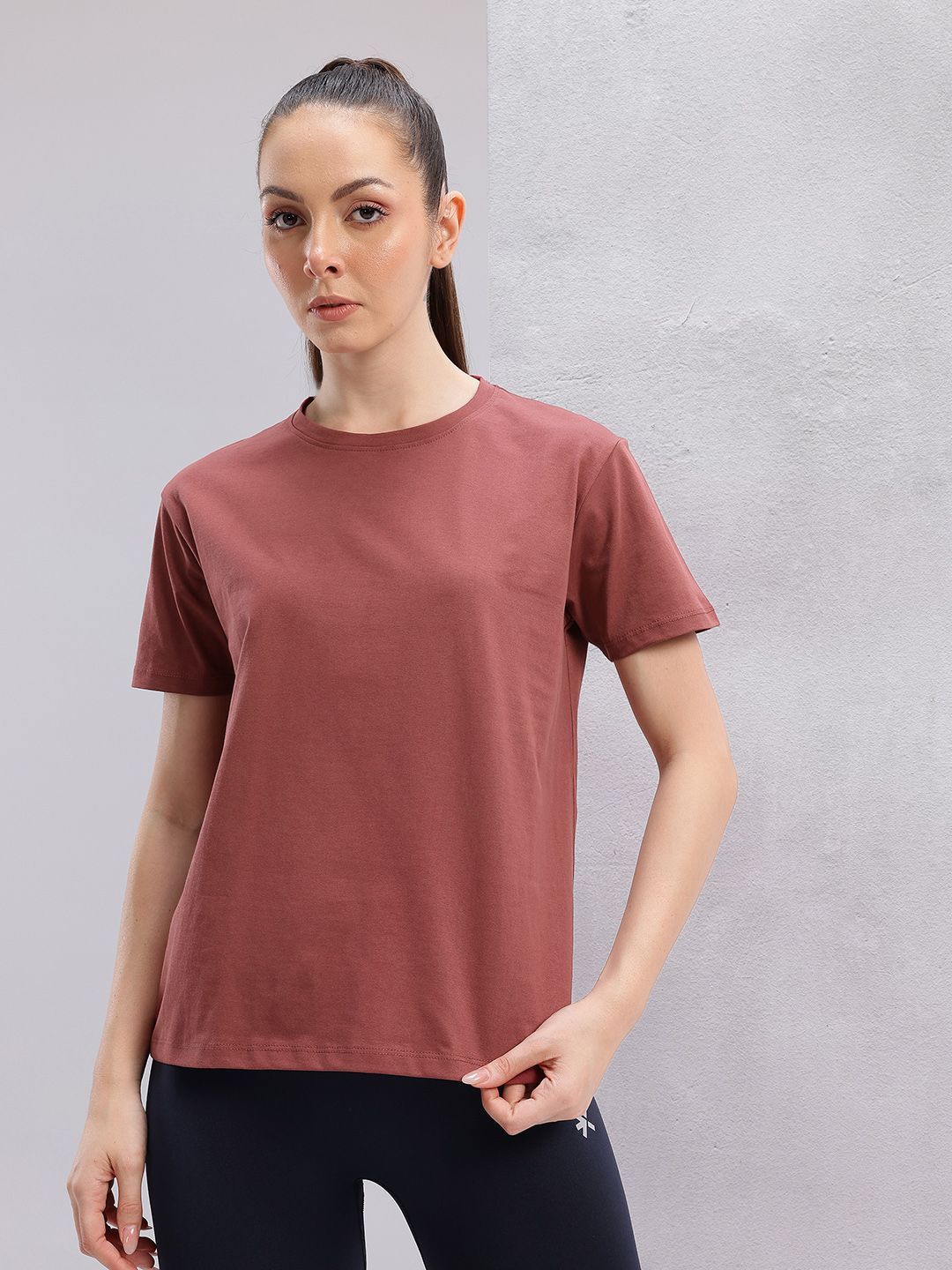 HRX by Hrithik Roshan Printed Pure Cotton Yoga T-shirt