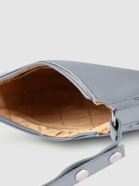 Lino Perros Women Grey Solid Structured Baguette Bag