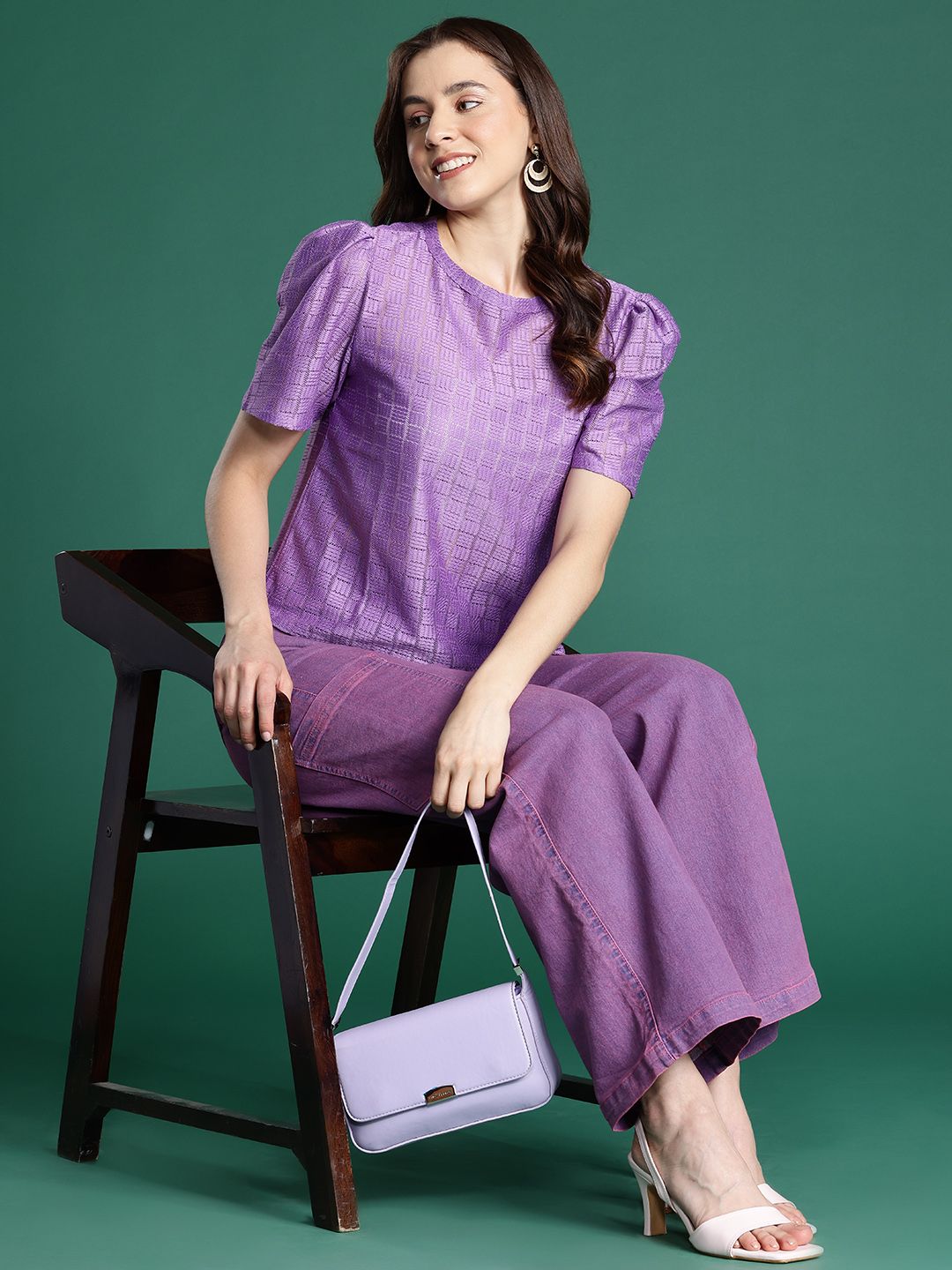 DressBerry Lace Semi Sheer Top