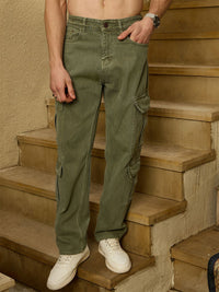 DENNISON Korean Baggy Fit Cargo Jeans