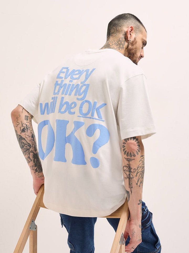 Tipografi Lelaki Bear House dicetak kapas leher bulat santai t-shirt