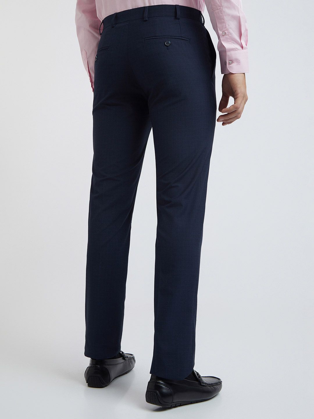 Raymond Men Checked Slim Fit Formal Trousers