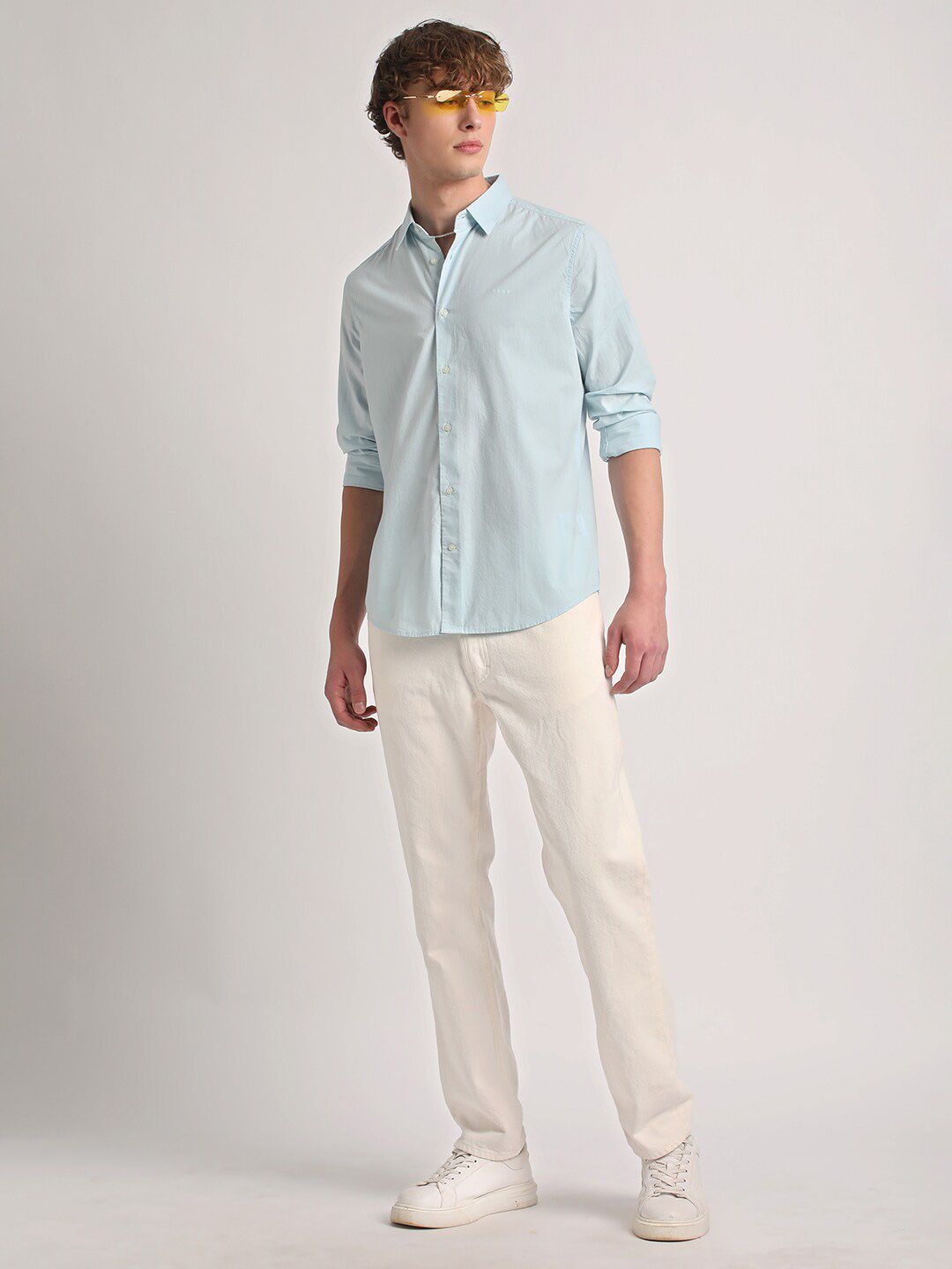THE BEAR HOUSE Slim Fit Cotton Casual Shirt