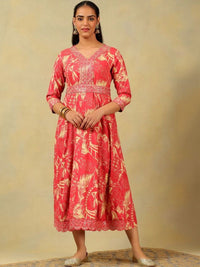 Mamicha Print A-Line Midi Dress