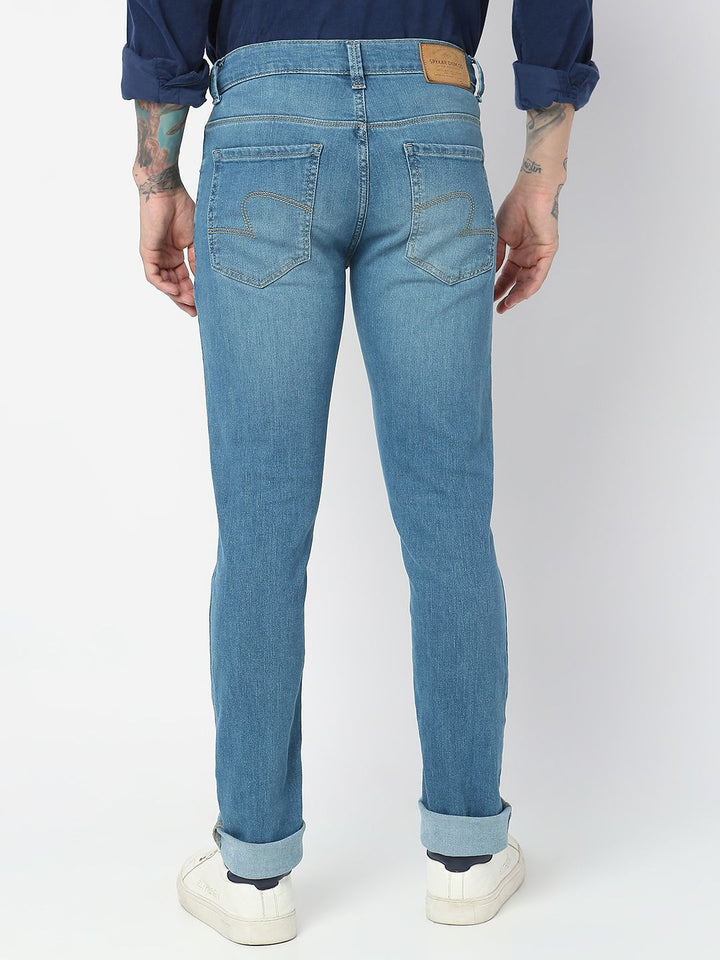 SPYKAR Men Skinny Slim Fit Low-Rise Light Fade Stretchable Jeans