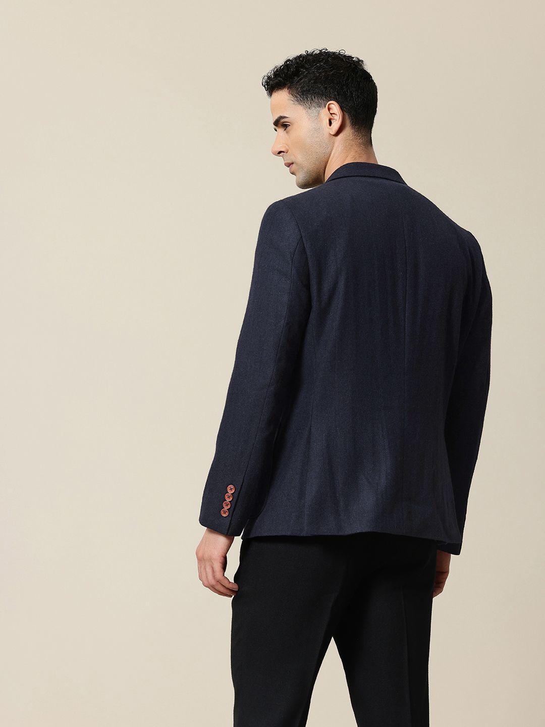 Mr.Bowerbird Solid Tailored Fit Casual Blazer