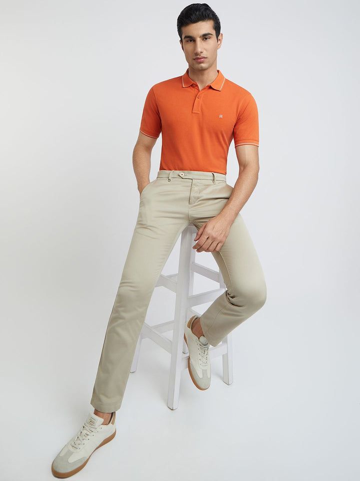 Raymond Pure Cotton Modern Fit Polo Collar T-shirt