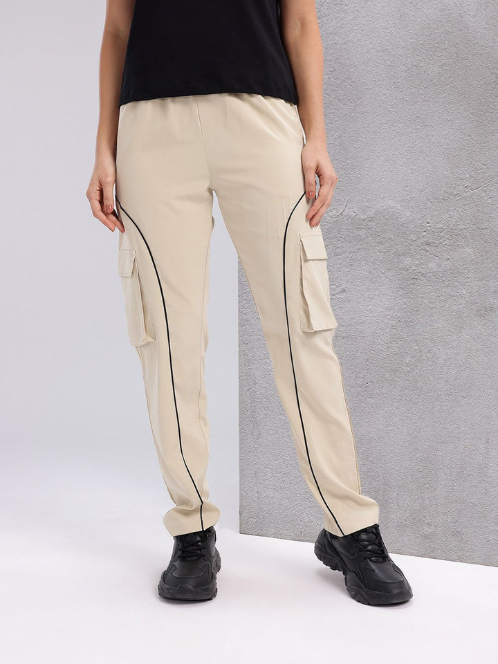 HRX by Hrithik Roshan Women Taping Detail Lifestyle Cargos