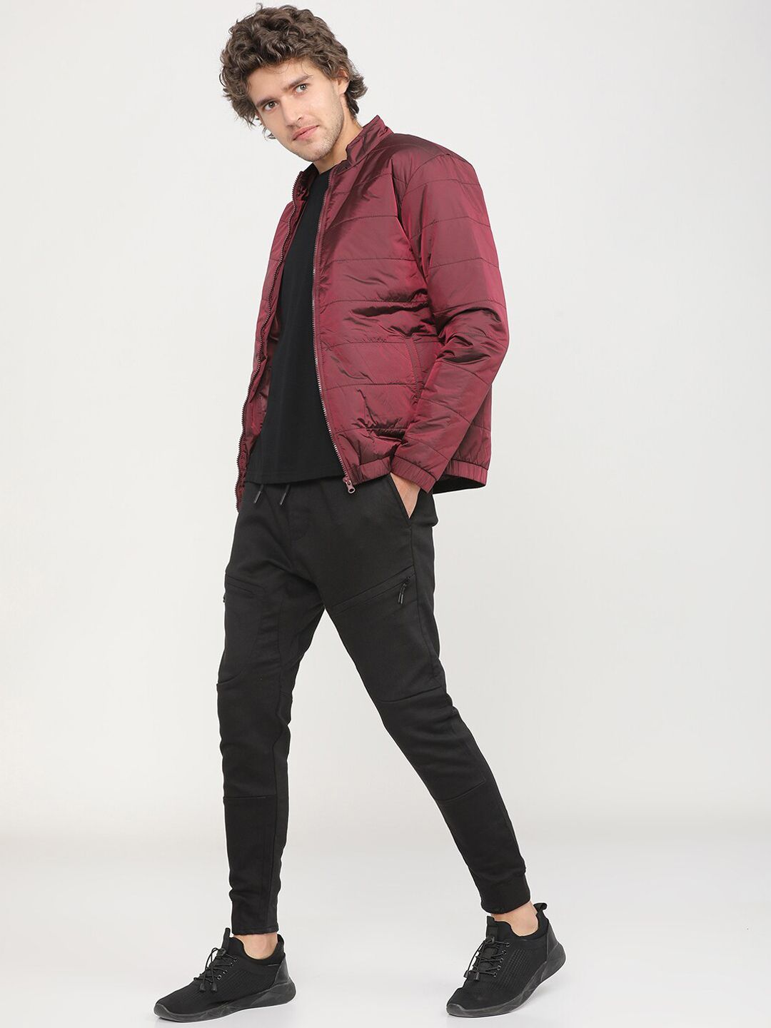 HIGHLANDER Men Red Puffer Jacket
