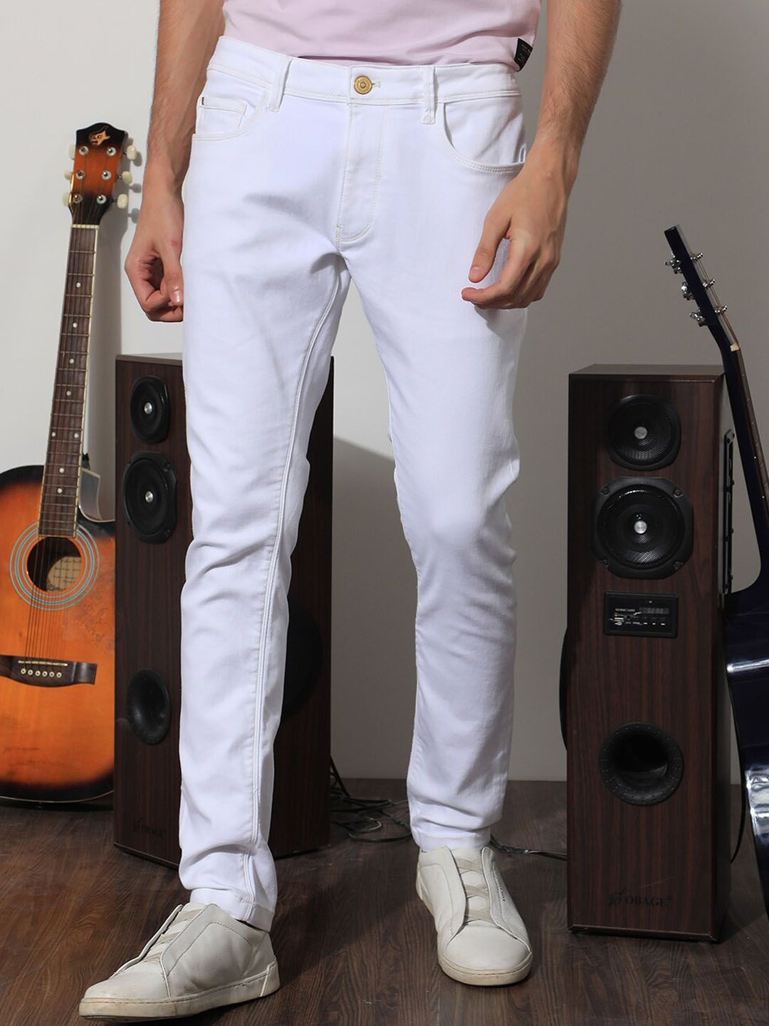 RARE RABBIT Men Meymac Slim Fit Cotton Jeans