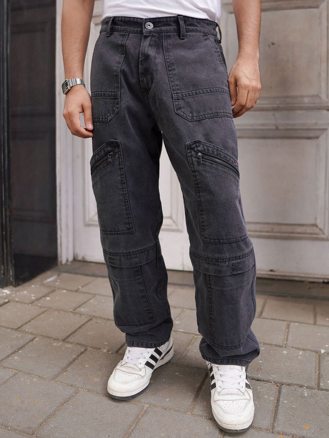 Powerlook Men Boyfriend Fit Cargo Jeans