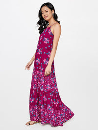 Global Desi Floral Printed Maxi Dress