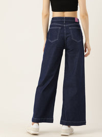 DressBerry Women Wide Leg High-Rise Stretchable Jeans
