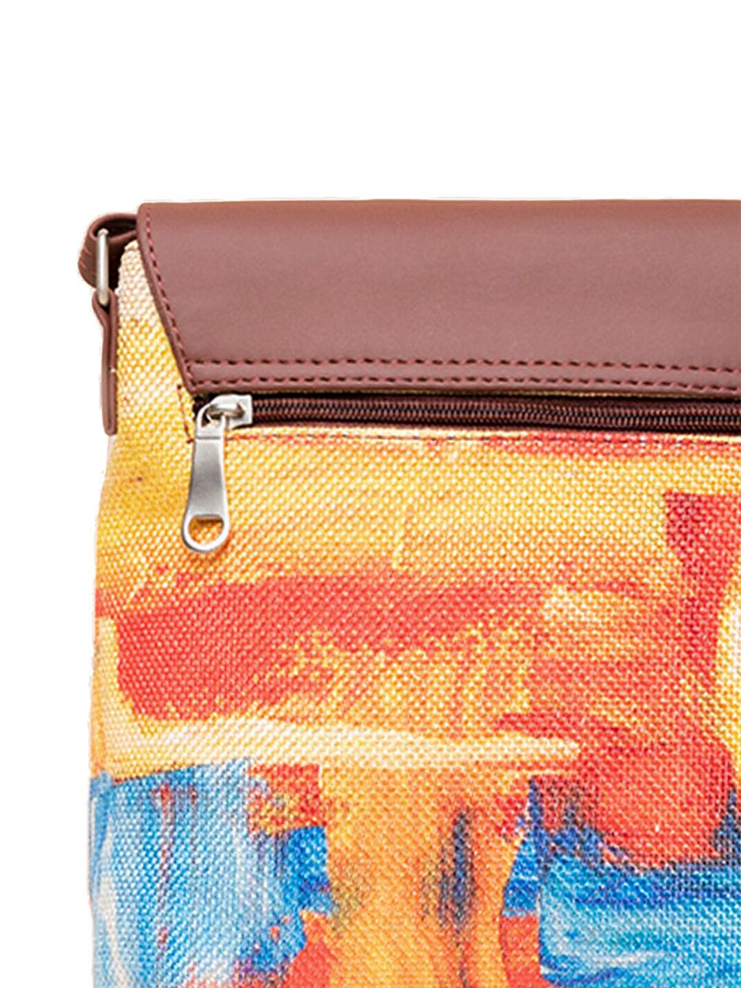 ZOUK Printed Structured Sling Bag