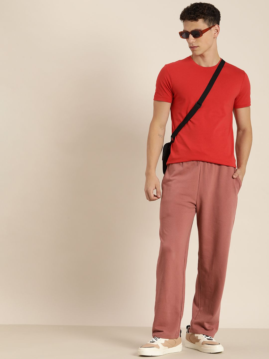 DILLINGER Men Lightweight Relaxed Fit Baggy Kintted Track Pants