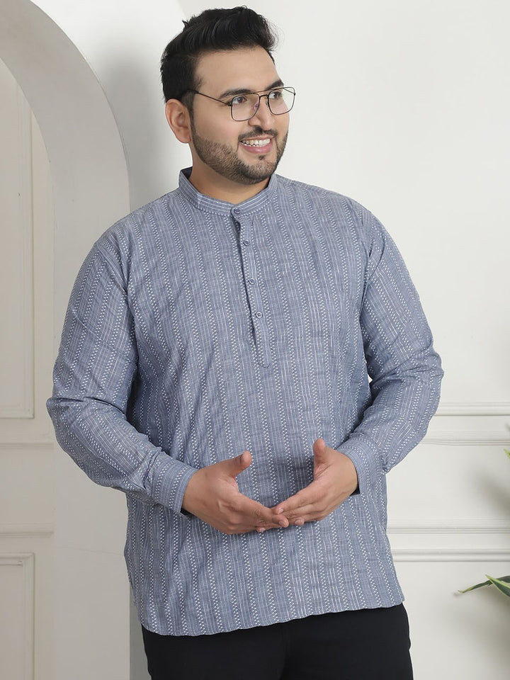 SOJANYA PLUS Geometric Embroidered Pure Cotton Kurta