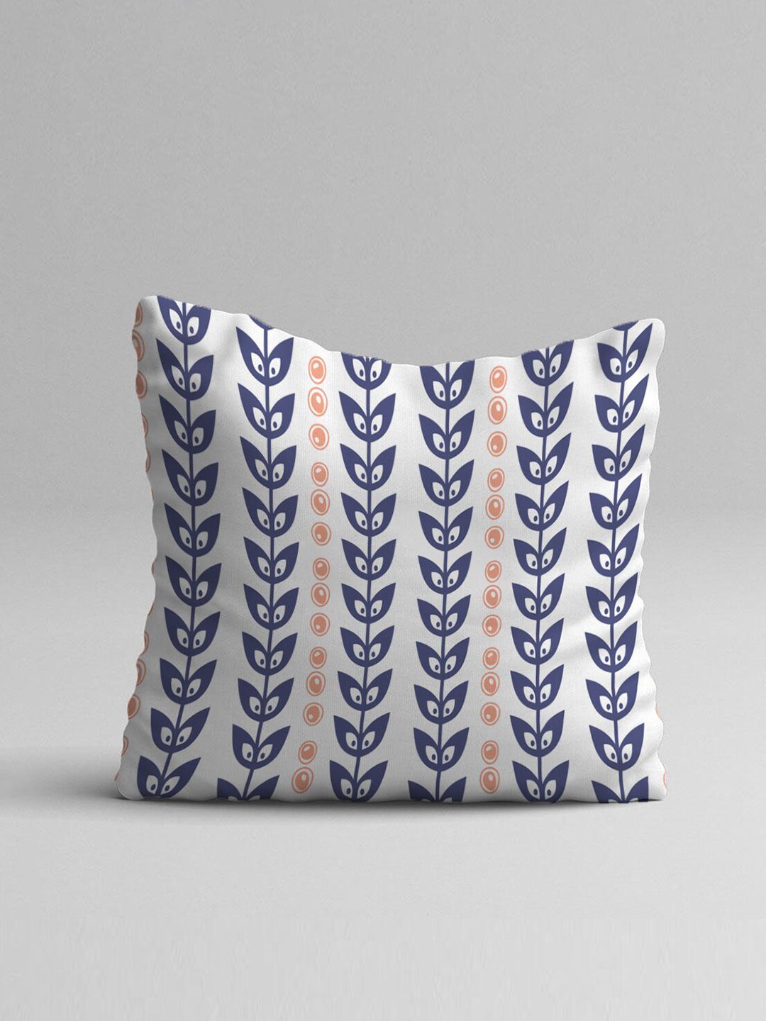 STITCHNEST Set of 5 Blue & White 12"x 12" Floral Square Cushion Covers