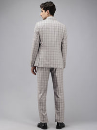 Park Avenue Checked Notched Lapel Single-Breasted 2 Piece Formal Suits
