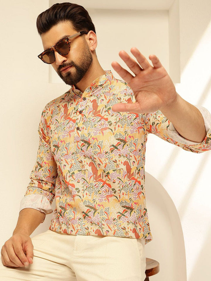 SOJANYA Quirky Printed Cotton Straight Kurta
