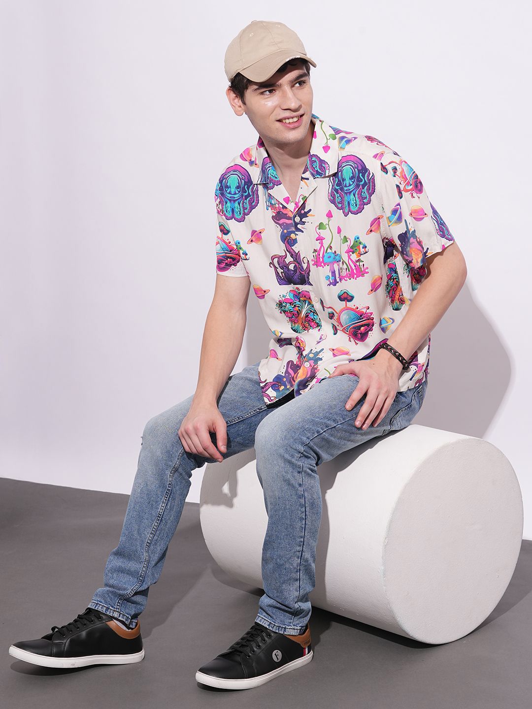 Being Human Men Classic Floral Opaque Printed Casual Shirt