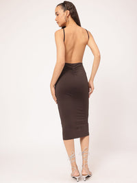 DressBerry Y2K Revival Strappy Backless Bodycon Midi Dress