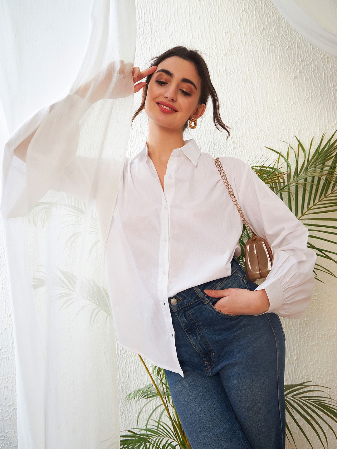SASSAFRAS White Pure Cotton Casual Shirt